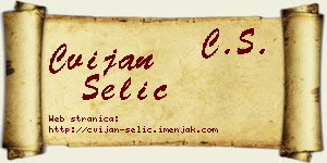 Cvijan Selić vizit kartica